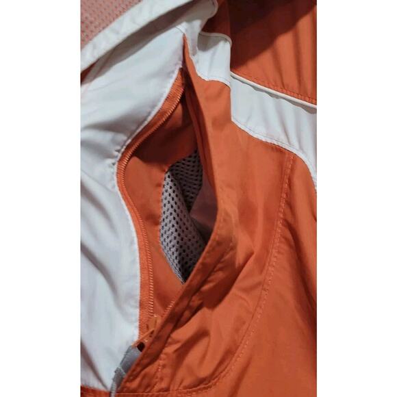 Columbia XCO Jacket Women Medium Orange White PACKABLE Full Zip Hooded Softshell - Picture 5 of 11